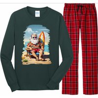 Santa Beach Bum Long Sleeve Pajama Set