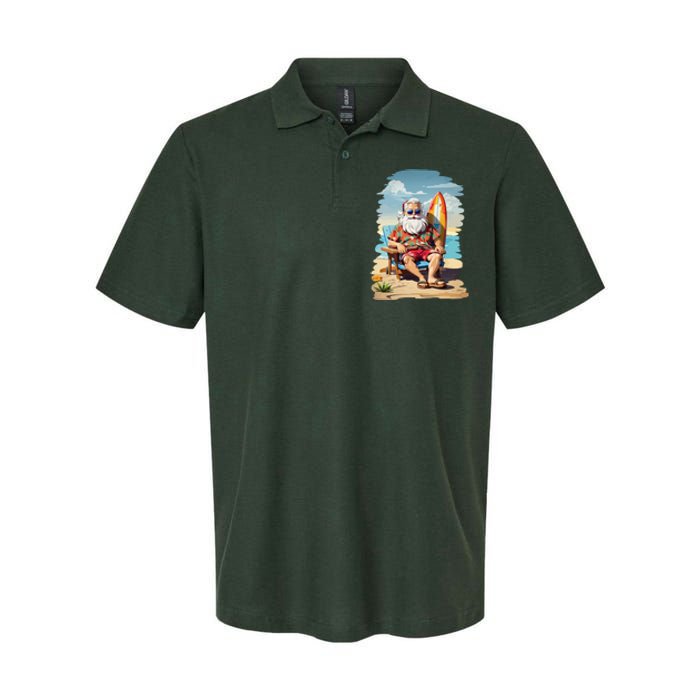 Santa Beach Bum Softstyle Adult Sport Polo