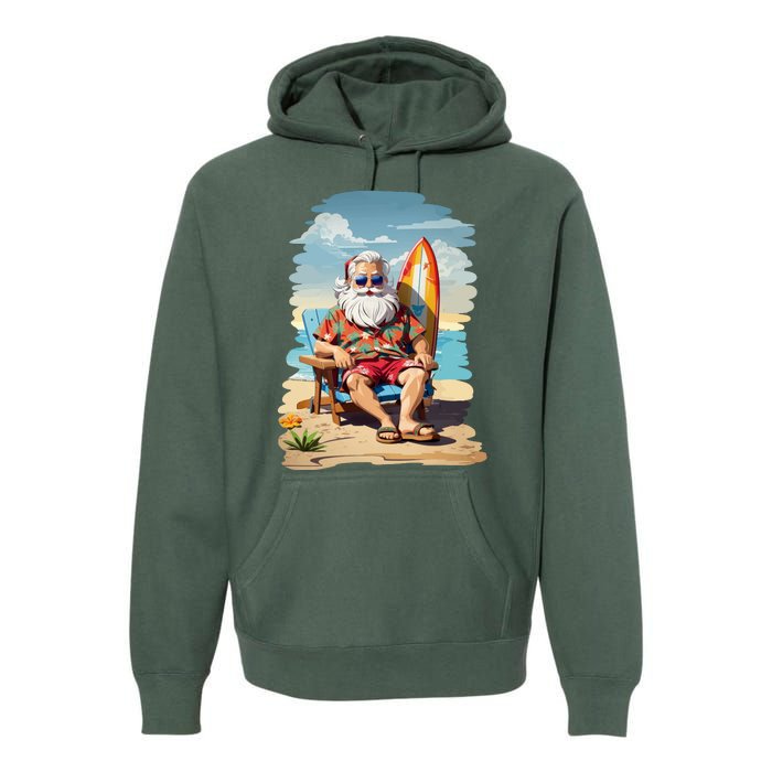 Santa Beach Bum Premium Hoodie