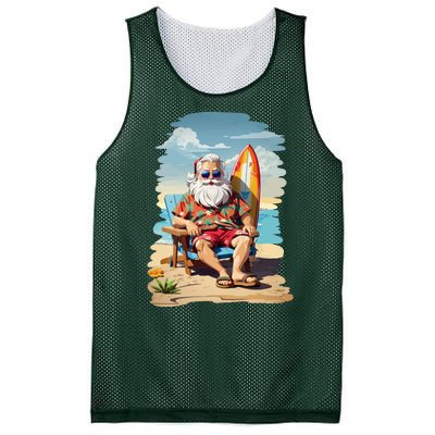 Santa Beach Bum Mesh Reversible Basketball Jersey Tank