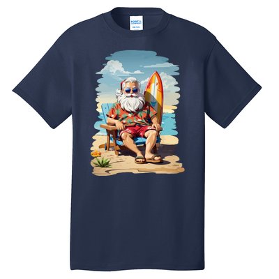 Santa Beach Bum Tall T-Shirt