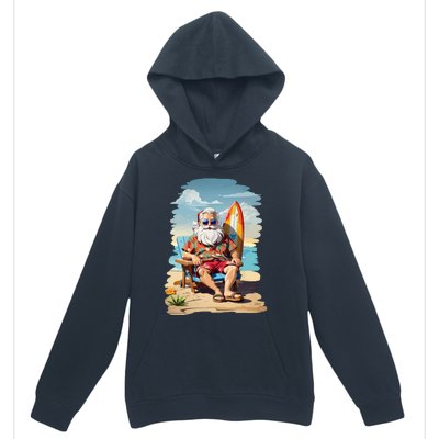 Santa Beach Bum Urban Pullover Hoodie