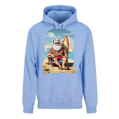 Santa Beach Bum Unisex Surf Hoodie