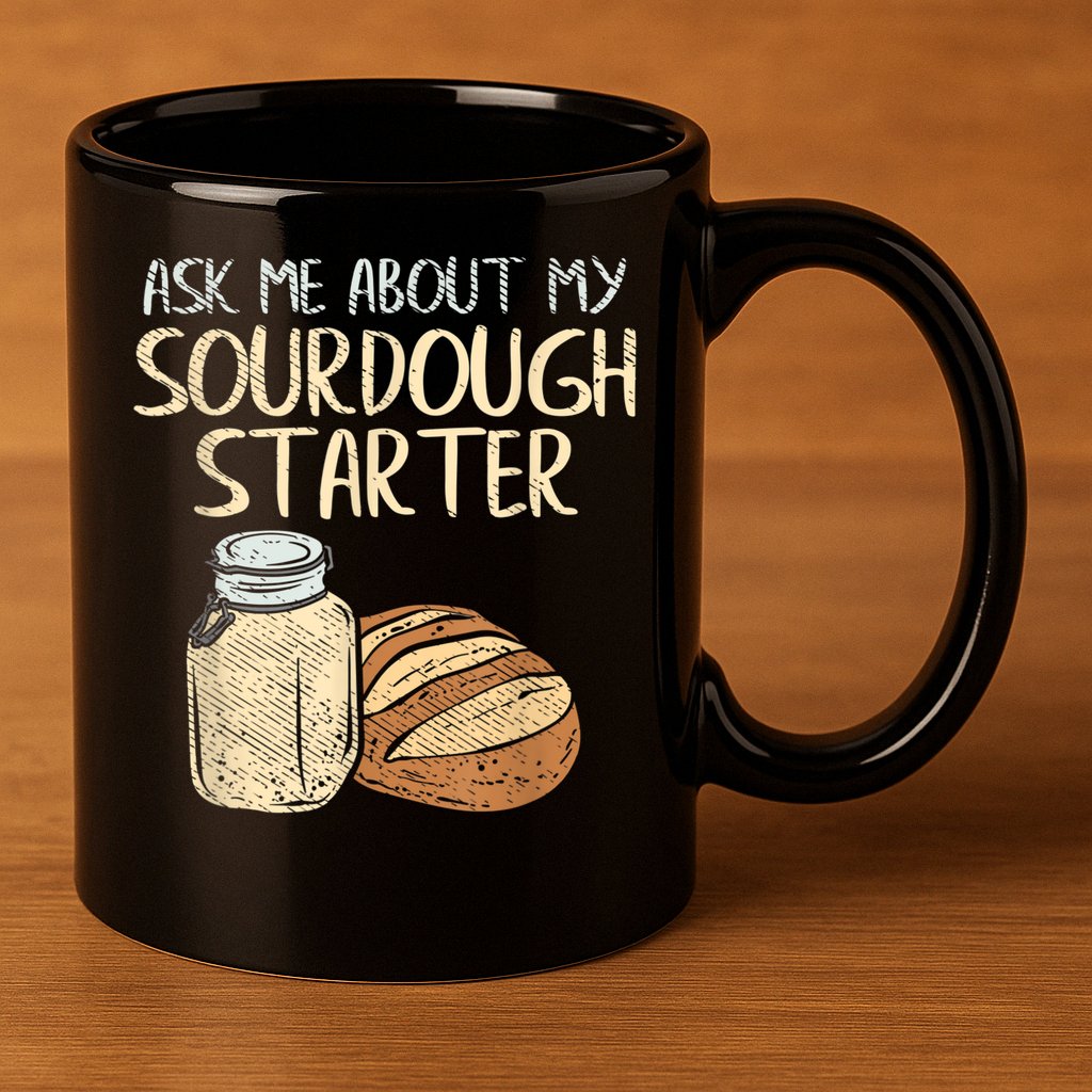Sourdough Bread Baker 11oz C Handle Ceramic Mug