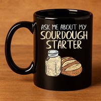 Sourdough Bread Baker 11oz C Handle Ceramic Mug