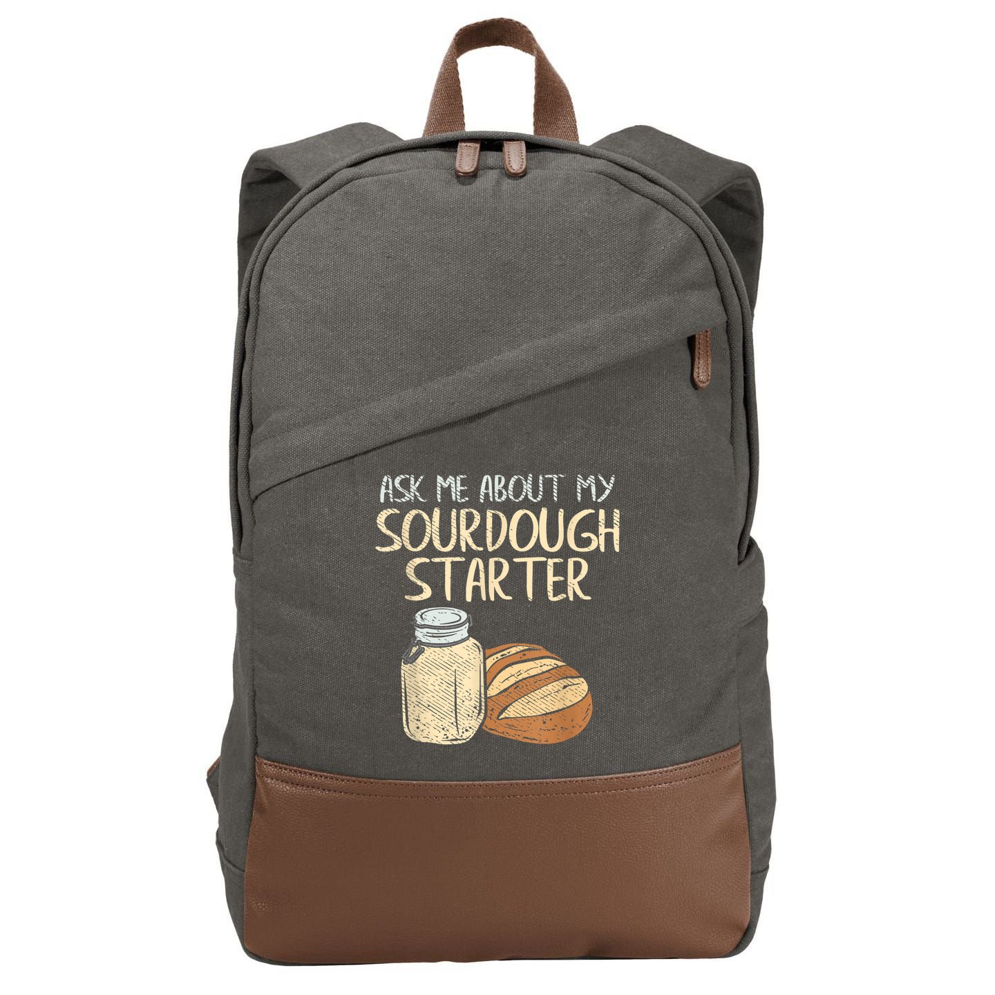 Sourdough Bread Baker Cotton Canvas Backpack