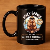 Soggy Beaver BBQ  11oz C Handle Ceramic Mug