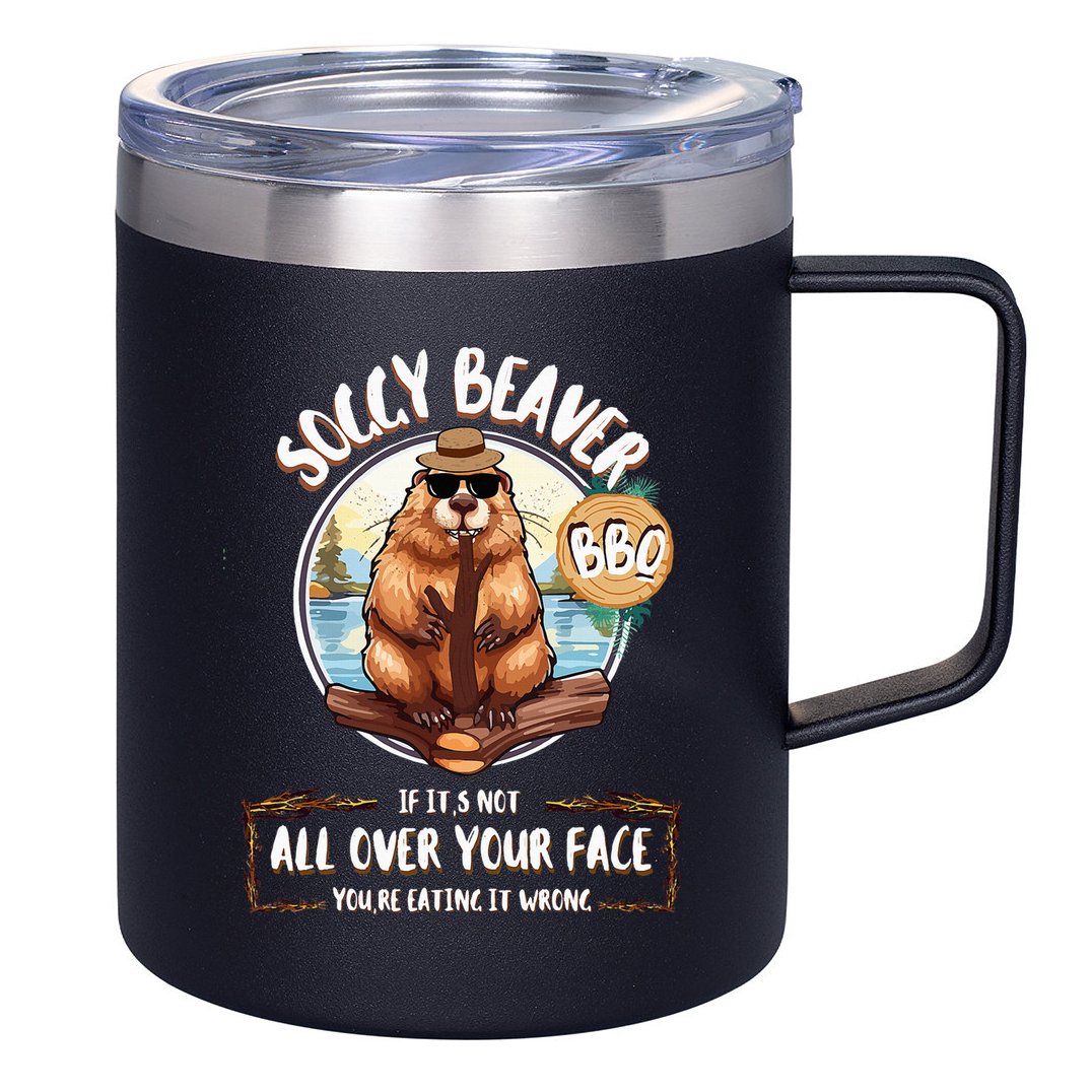 Soggy Beaver BBQ  12oz Stainless Steel Coffee Mug