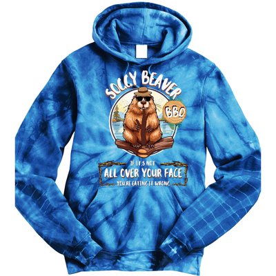Soggy Beaver BBQ  Tie Dye Hoodie