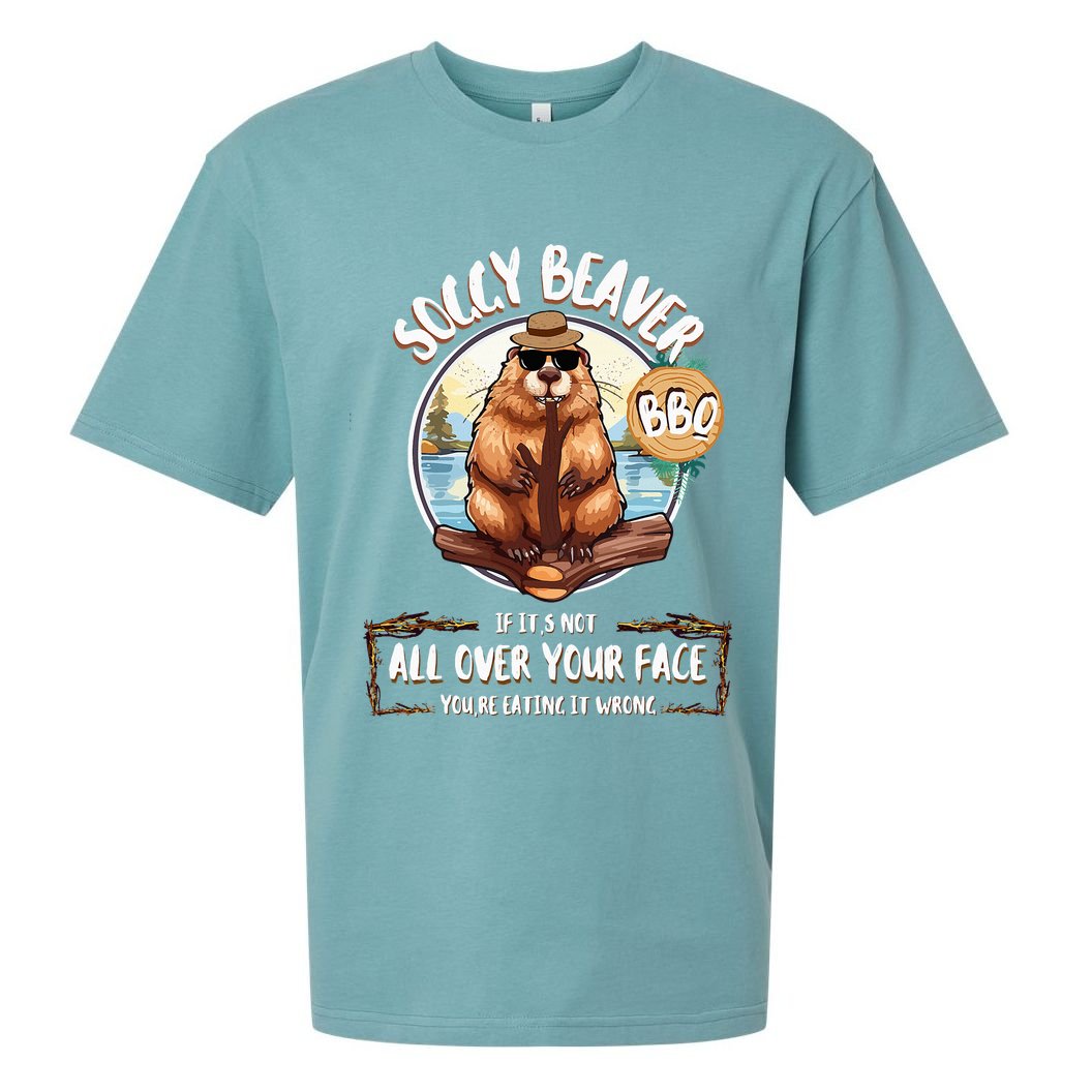 Soggy Beaver BBQ  Sueded Cloud Jersey T-Shirt