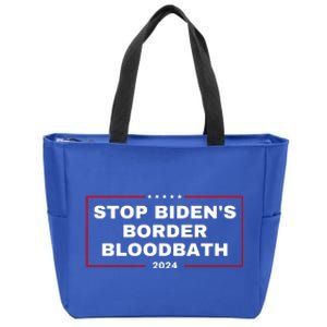 Stop BidenS Border Bloodbath Zip Tote Bag