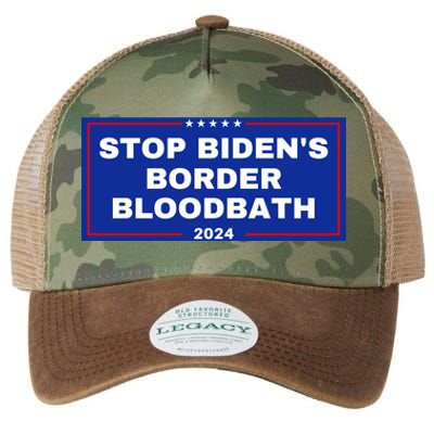 Stop BidenS Border Bloodbath Legacy Tie Dye Trucker Hat