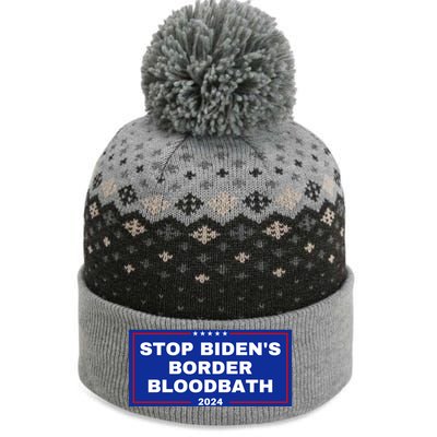 Stop BidenS Border Bloodbath The Baniff Cuffed Pom Beanie