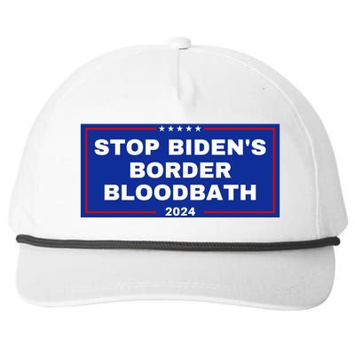 Stop BidenS Border Bloodbath Snapback Five-Panel Rope Hat