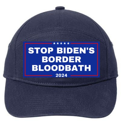 Stop BidenS Border Bloodbath 7-Panel Snapback Hat