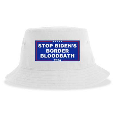 Stop BidenS Border Bloodbath Sustainable Bucket Hat