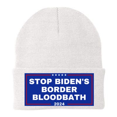 Stop BidenS Border Bloodbath Knit Cap Winter Beanie