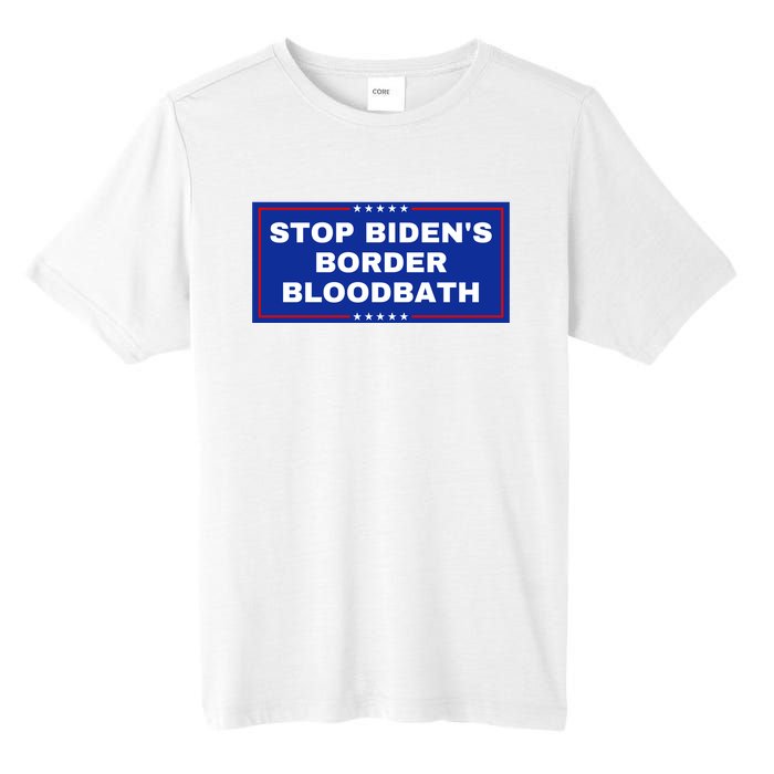 Stop BidenS Border Bloodbath Tall Fusion ChromaSoft Performance T-Shirt