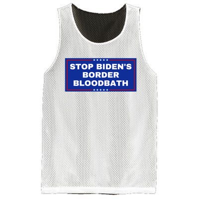 Stop BidenS Border Bloodbath Mesh Reversible Basketball Jersey Tank