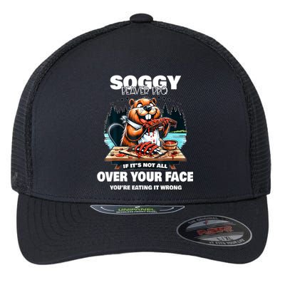 Soggy Beaver Bbq If ItS Not All Over Your Face Beaver Flexfit Unipanel Trucker Cap