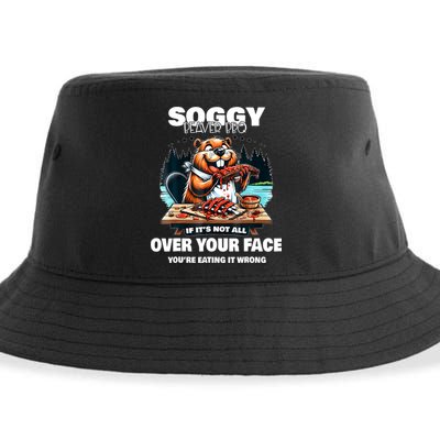 Soggy Beaver Bbq If ItS Not All Over Your Face Beaver Sustainable Bucket Hat