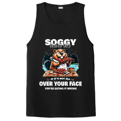Soggy Beaver Bbq If ItS Not All Over Your Face Beaver PosiCharge Competitor Tank