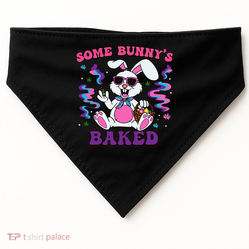 Some Bunnys Baked Easter Humor Funny Gift USA-Made Doggie Bandana