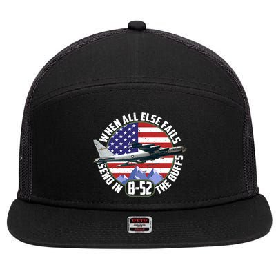 Send Buffs B-52 Stratofortress Bomber 7 Panel Mesh Trucker Snapback Hat