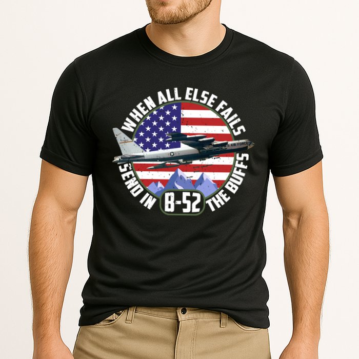 Send Buffs B-52 Stratofortress Bomber Cooling Performance Crew T-Shirt