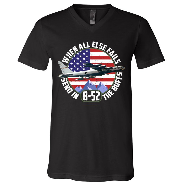 Send Buffs B-52 Stratofortress Bomber V-Neck T-Shirt