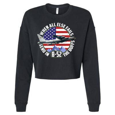 Send Buffs B-52 Stratofortress Bomber Cropped Pullover Crew