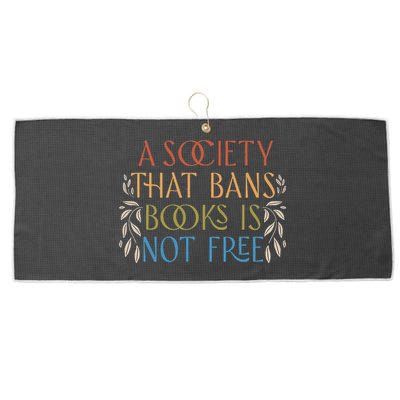 Stop Book Banning Protect Libraries Ban Books Not Bigots Large Microfiber Waffle Golf Towel