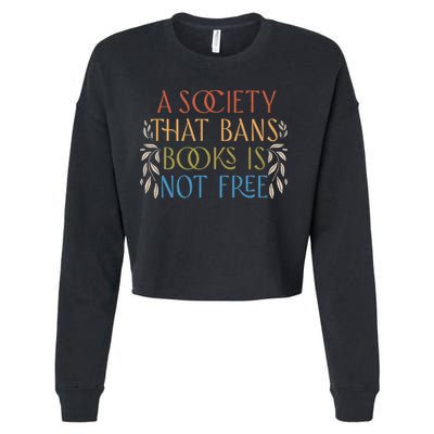 Stop Book Banning Protect Libraries Ban Books Not Bigots Cropped Pullover Crew