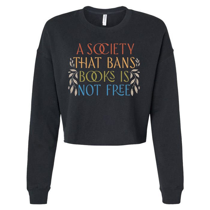 Stop Book Banning Protect Libraries Ban Books Not Bigots Cropped Pullover Crew