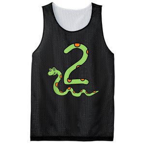 Snake Birthday Boy Kids Reptile Animal Number 2 2nd Bday Mesh Reversible Basketball Jersey Tank