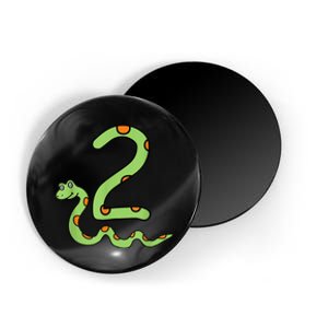 Snake Birthday Boy Kids Reptile Animal Number 2 2nd Bday Magnet