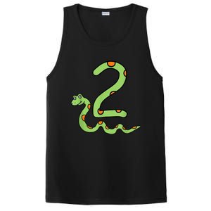 Snake Birthday Boy Kids Reptile Animal Number 2 2nd Bday PosiCharge Competitor Tank