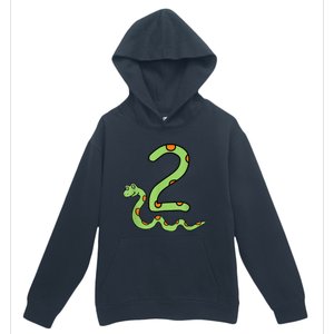 Snake Birthday Boy Kids Reptile Animal Number 2 2nd Bday Urban Pullover Hoodie