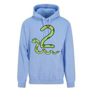 Snake Birthday Boy Kids Reptile Animal Number 2 2nd Bday Unisex Surf Hoodie