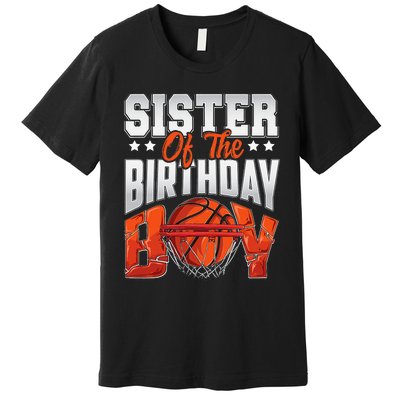 Sister basketball birthday Family Baller b-day Party Premium T-Shirt