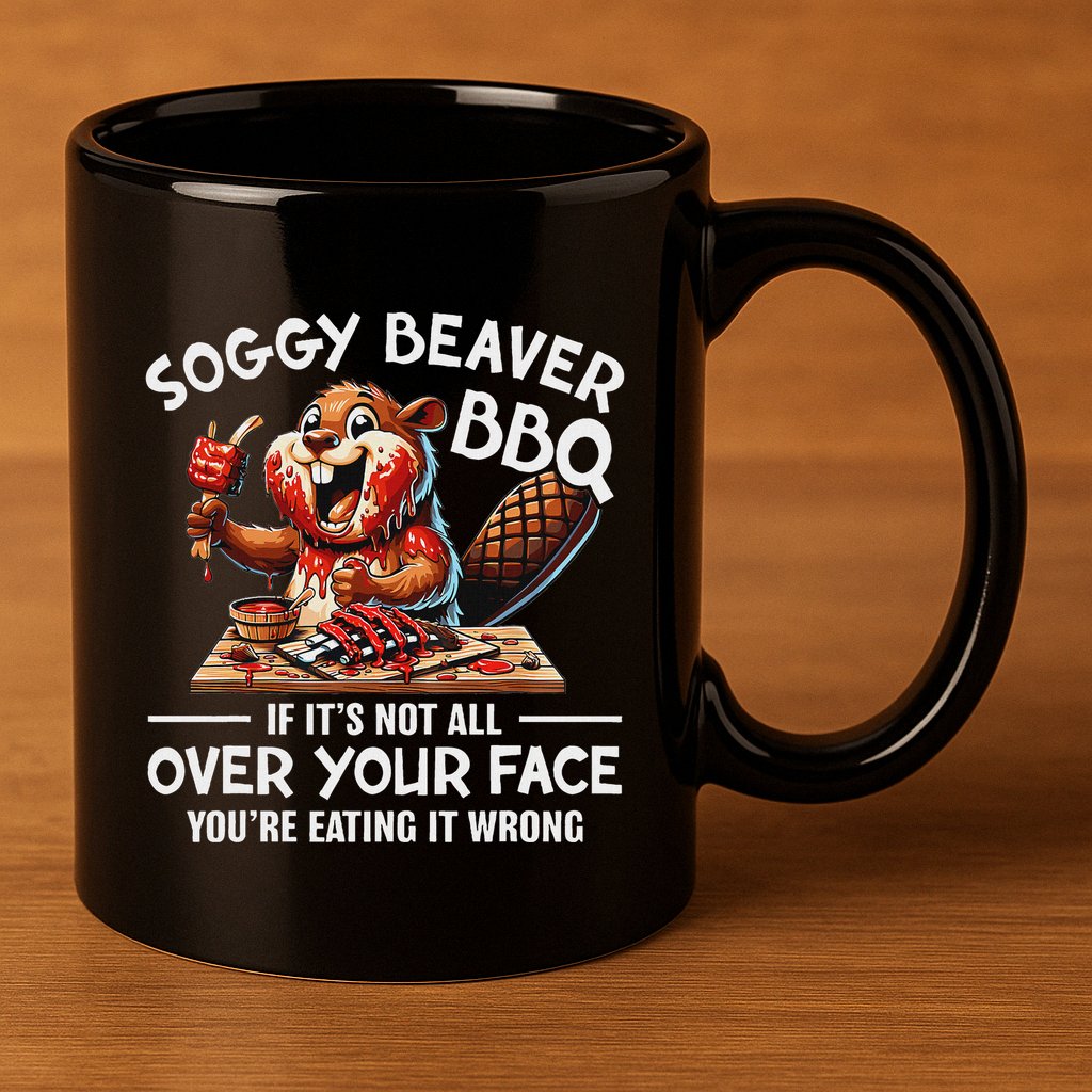 Soggy Beaver Bbq If ItS Not All Over Your Face Beaver 11oz C Handle Ceramic Mug