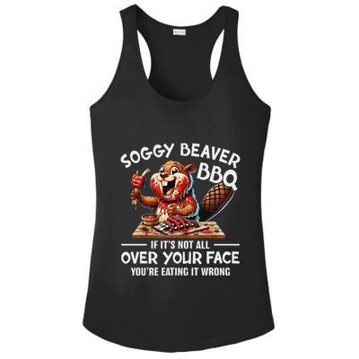 Soggy Beaver Bbq If ItS Not All Over Your Face Beaver Ladies PosiCharge Competitor Racerback Tank