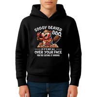 Soggy Beaver Bbq If ItS Not All Over Your Face Beaver Kids Hoodie