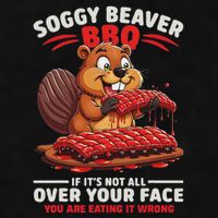 Soggy Beaver Bbq If ItS Not All Over Your Face Funny Ladies PosiCharge Tri-Blend Wicking Tank