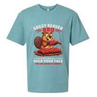 Soggy Beaver Bbq If ItS Not All Over Your Face Funny Sueded Cloud Jersey T-Shirt