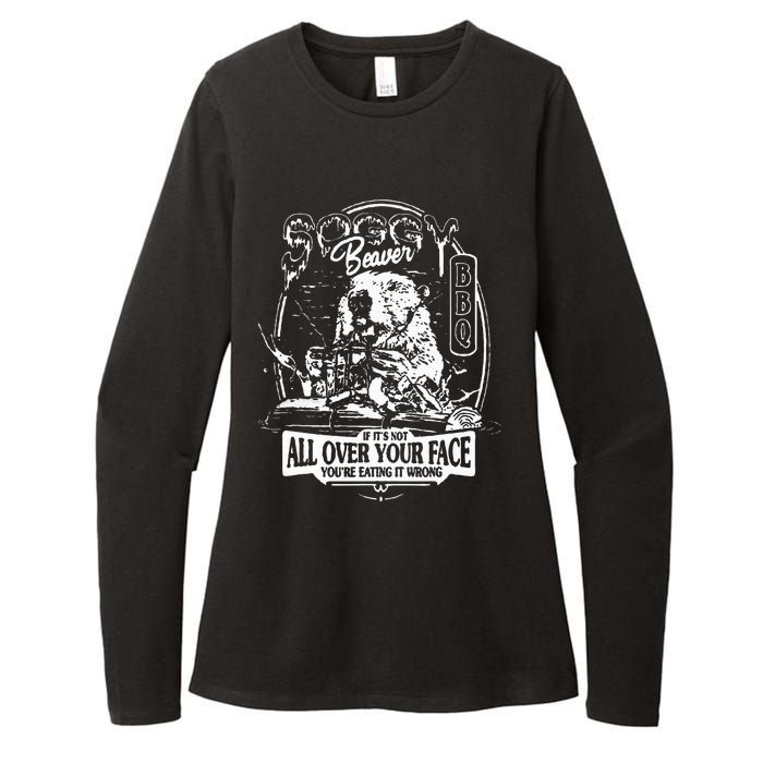 Soggy Beaver BBQ If It's Not All Over Your Face Womens CVC Long Sleeve Shirt