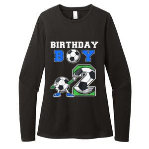 Soccer Birthday Boy 2nd Soccer Birthday Party 2 Year Old Womens CVC Long Sleeve Shirt