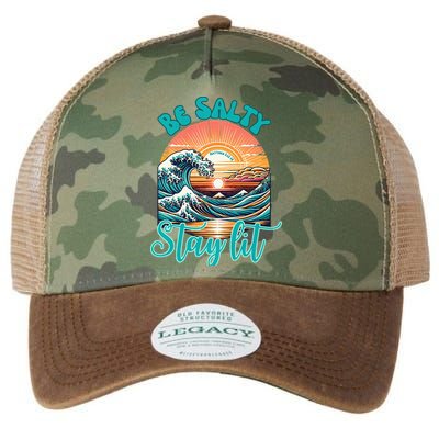 Summer Beach Be Salty Stay Lit Matthew 51314 Legacy Tie Dye Trucker Hat