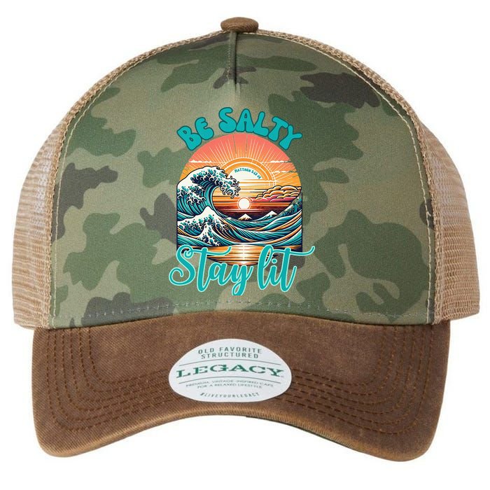 Summer Beach Be Salty Stay Lit Matthew 51314 Legacy Tie Dye Trucker Hat
