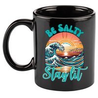 Summer Beach Be Salty Stay Lit Matthew 51314 11oz C Handle Ceramic Mug